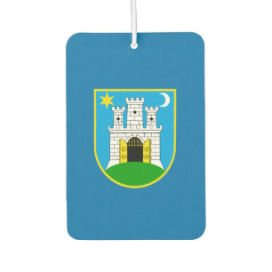 Flag of Zagreb, Croatia Tri-fold Wallet Air Freshener