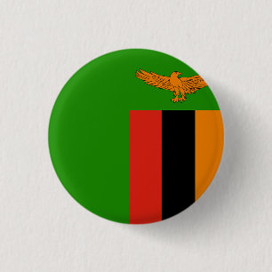 Flag of Zambia 1 Inch Round Button