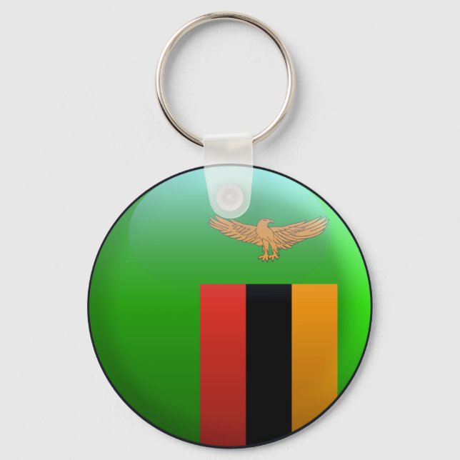 Flag of Zambia Keychain (Front)