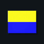 Flag of Zandvoort Canvas Print<br><div class="desc">Flag of Zandvoort,  The Netherland
 The flag consists of two horizontal stripes of equal width,  the upper one yellow and the lower one blue</div>