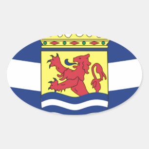 Flag of Zeeland Oval Sticker