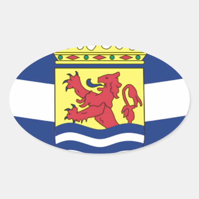 Flag of Zeeland Oval Sticker (Front)