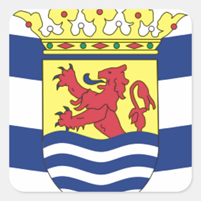 Flag of Zeeland Square Sticker (Front)