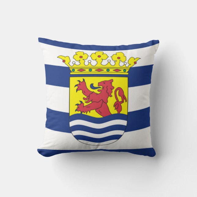 Flag of Zeeland Throw Pillow (Front)