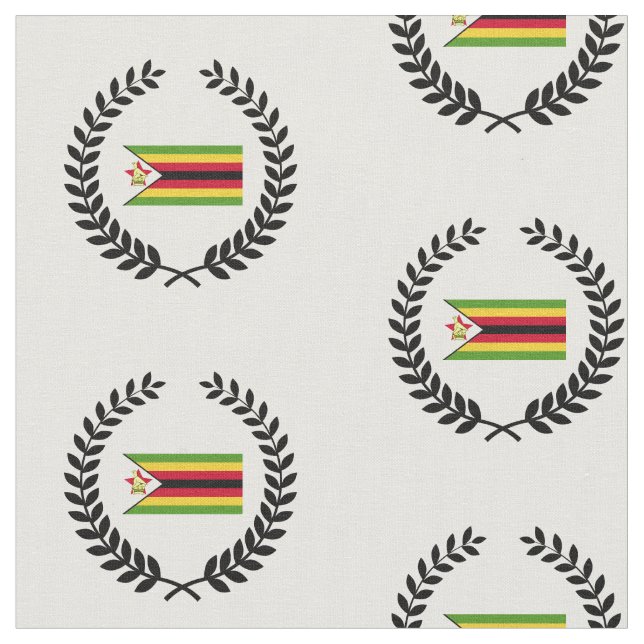 Flag of Zimbabwe Fabric (Close Up)