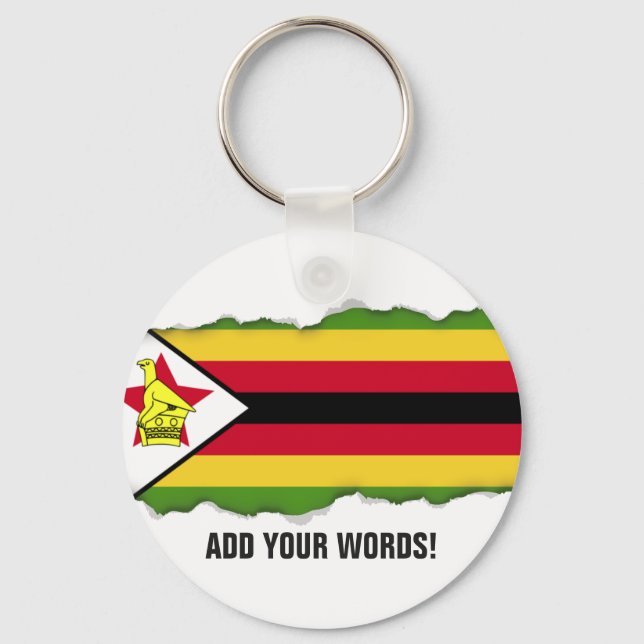 Flag of Zimbabwe Keychain (Front)