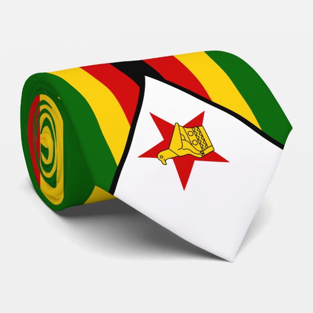 Flag of Zimbabwe Tie (Rolled)