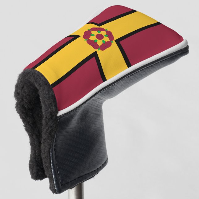 Flag on Northamptonshire Golf Head Cover (3/4 Front)