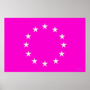 Flag Optical Illusion - EU Poster