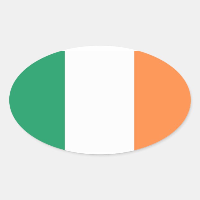 flag oval sticker (Front)