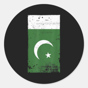 Flag Pakistan Pakistani National Pride Country Classic Round Sticker