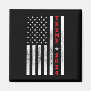 Flag Patriotic 4th Of July Trump 2024  Magnet