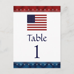Flag Patriotic Party - États-Unis Numéro de table 