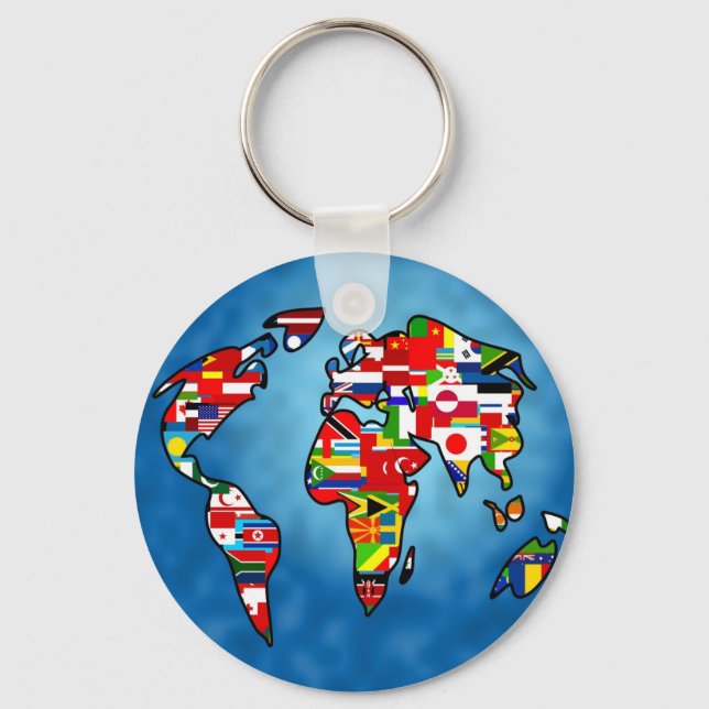 Flag Planet Keychain (Front)