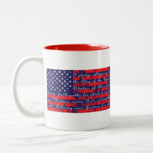 Flag-Pledge Two-Tone Coffee Mug