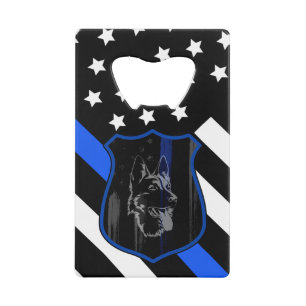 Flag Police Dog Bottle Opener Credit Card Bottle Opener