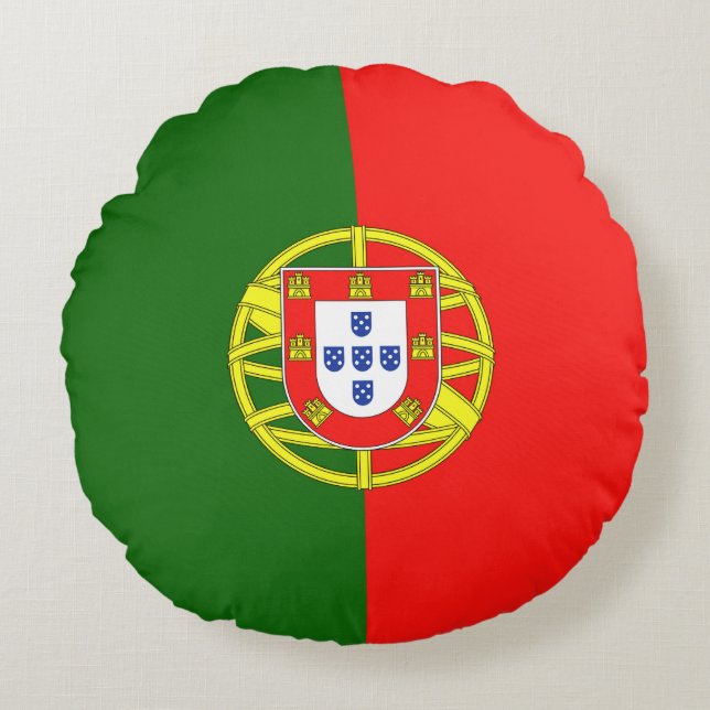 Flag Portugal Round Pillow (Front)