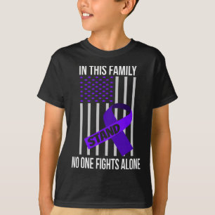Flag Purple Ribbon Products Opioid Overdose Awaren T-Shirt
