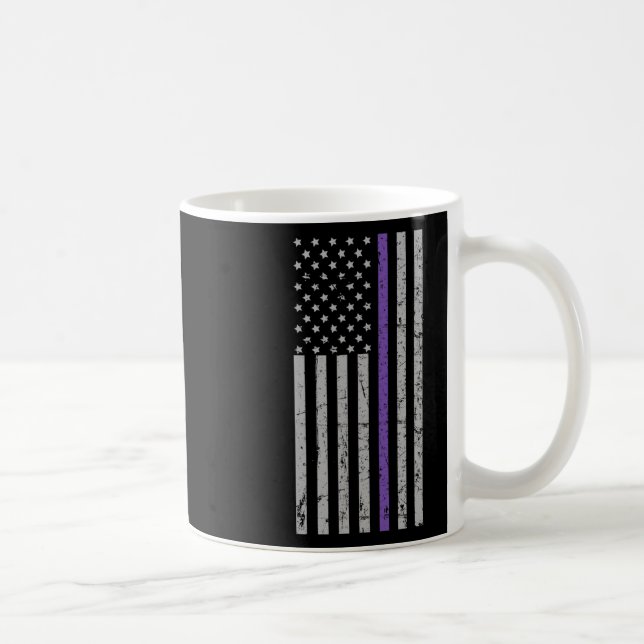 Flag Purple Strip Memories Problem Heimer  Coffee Mug (Right)