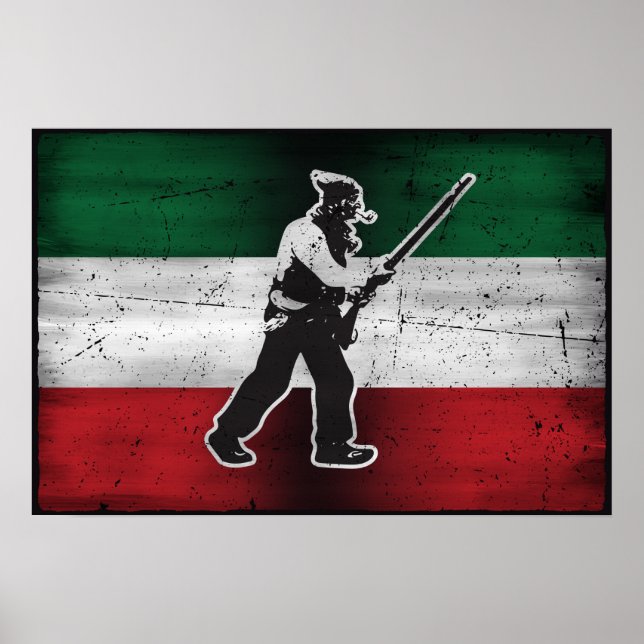 Flag Quebec Old Patriot Henri Julien distressed Poster (Front)