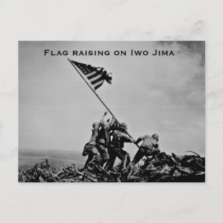 Flag raising on Iwo Jima Postcard