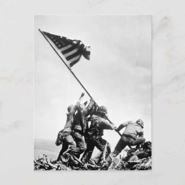 Flag raising on Iwo Jima_War Image Postcard (Front)