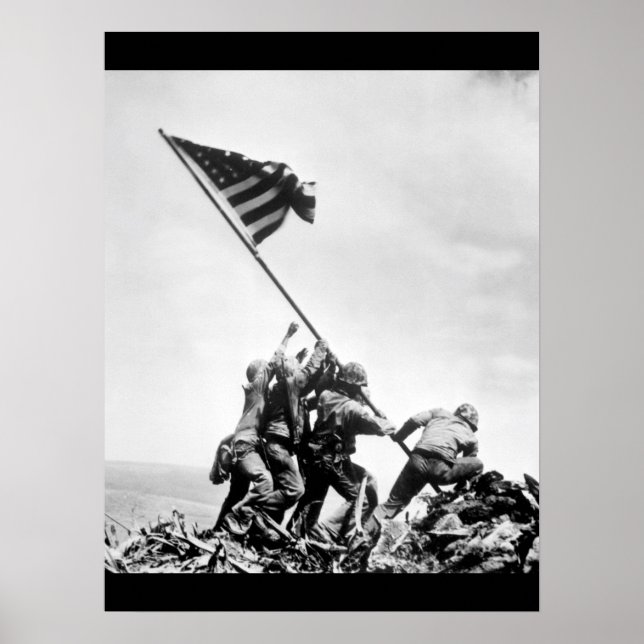 Flag raising on Iwo Jima_War Image Poster (Front)