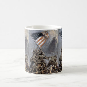 Flag-raising on Mount Suribachi, Iwo Jima,  1945 Coffee Mug