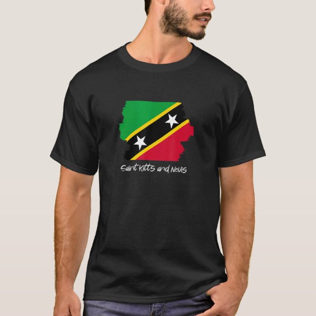 Flag Saint Kitts And Nevis T-Shirt (Front)