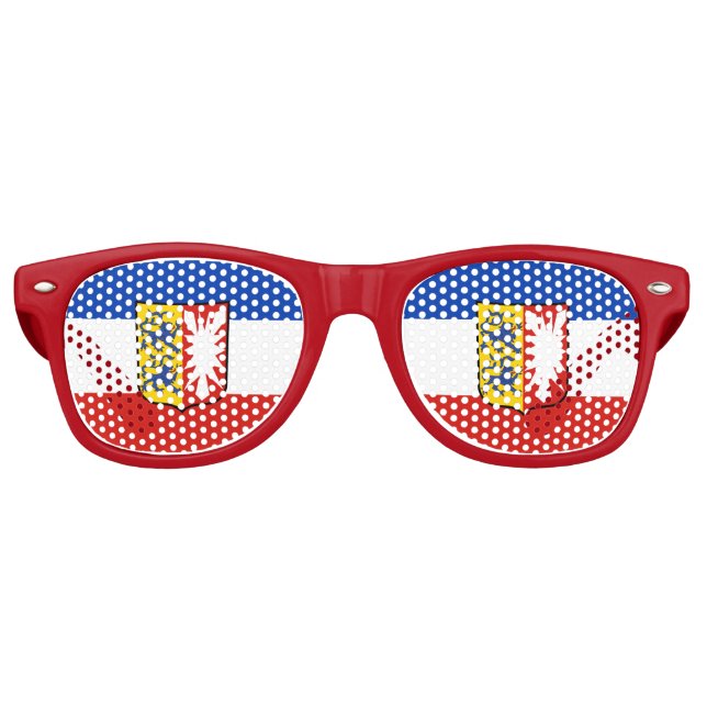 Flag Schleswig-Holstein Retro Sunglasses (Front)