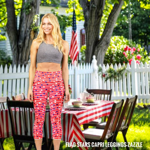 Flag Stars    Capri Leggings