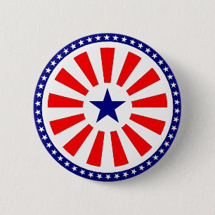 Flag sticker 2 inch round button