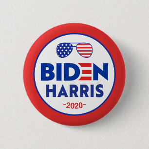 Flag Sunglasses Elect Joe Biden Kamala Harris 2020 2 Inch Round Button