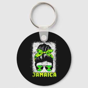 Flag Sungles Black Woman Melanin Queen Afro Keychain