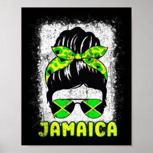 Flag Sungles Black Woman Melanin Queen Afro  Poster