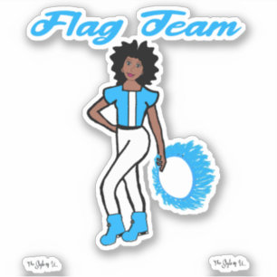 Flag Team Ring Stickers ( Blue 2 )