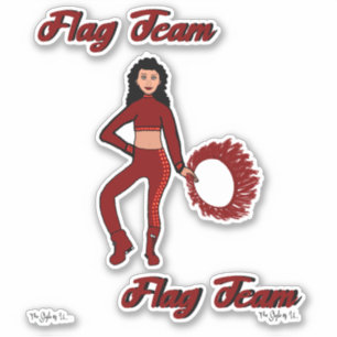 Flag Team Ring Stickers ( Heartbeat A)