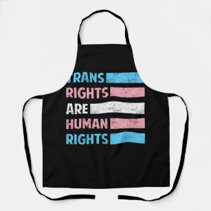 Flag Trans Rights Are Human Rights LGBT Community  Apron