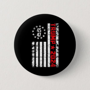 Flag Trump 2024 - 45 47 Trump Betsy Ross Flag  2 Inch Round Button