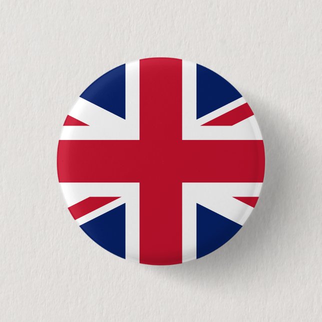 Flag United Kingdom 1 Inch Round Button (Front)