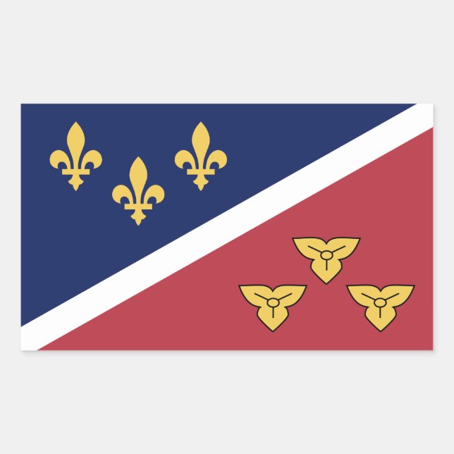 Flag (unofficial) of Metairie, Louisiana Sticker (Front)