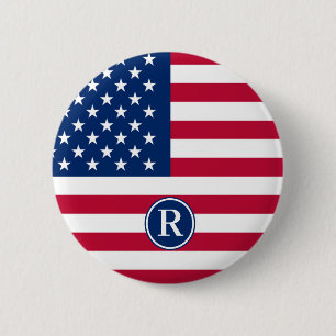 Flag usa Custom  2 Inch Round Button