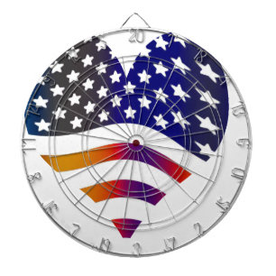 flag usa heart love american honour troops stripes dartboard