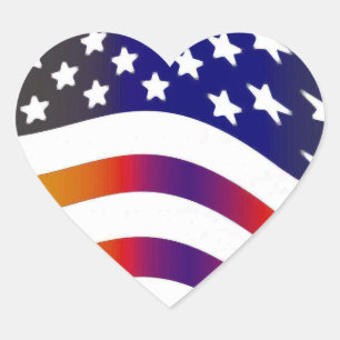 flag usa heart love american honour troops stripes sticker