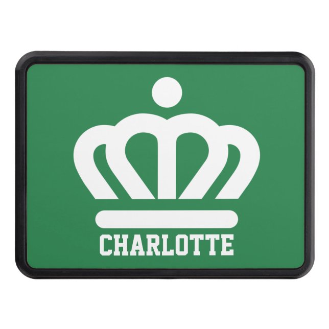 Flag (variant) of Charlotte, NC Trailer Hitch Cover (Front)