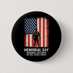 Flag Veterans Memorial Day Gave Some Gave 2 Inch Round Button