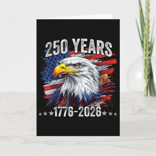 Flag Vintage 250 Years American 1776 2026 250th Us Card