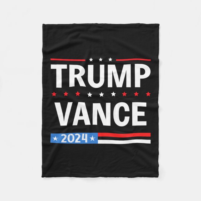 Flag Vote 47 Trump Vance 2024 Vp Vice President  Fleece Blanket (Front)