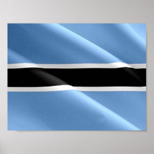 Flag Waving BOTSWANA - Poster