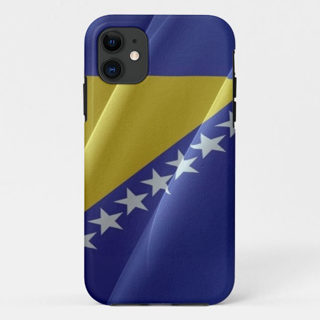 Flag waving of Bosnia and Herzegovina - Case-Mate iPhone Case (Back)